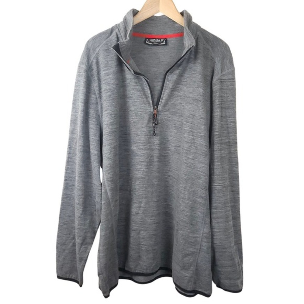 Avalanche Outdoor Supply Company Gray Heather Quarter Zip Pullover XX Large Mens